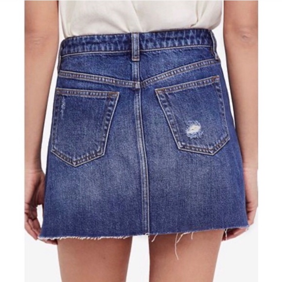 Free People Harvey Distressed Denim Skirt - Picture 2 of 9